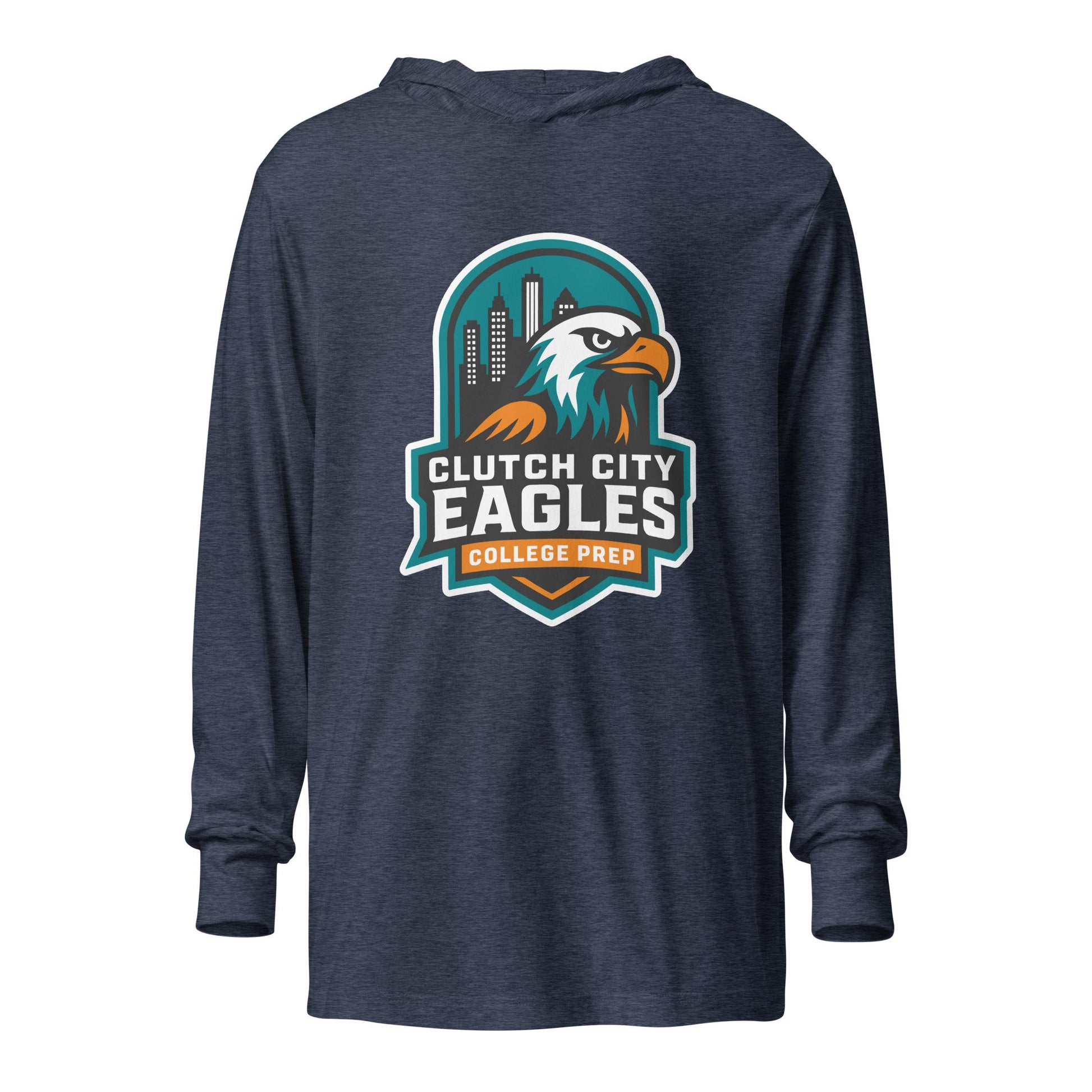 Performance | Hooded Long Sleeve T Shirt | Clutch City College Prep | Shield Logo