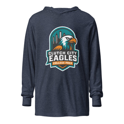 Performance | Hooded Long Sleeve T Shirt | Clutch City College Prep | Shield Logo