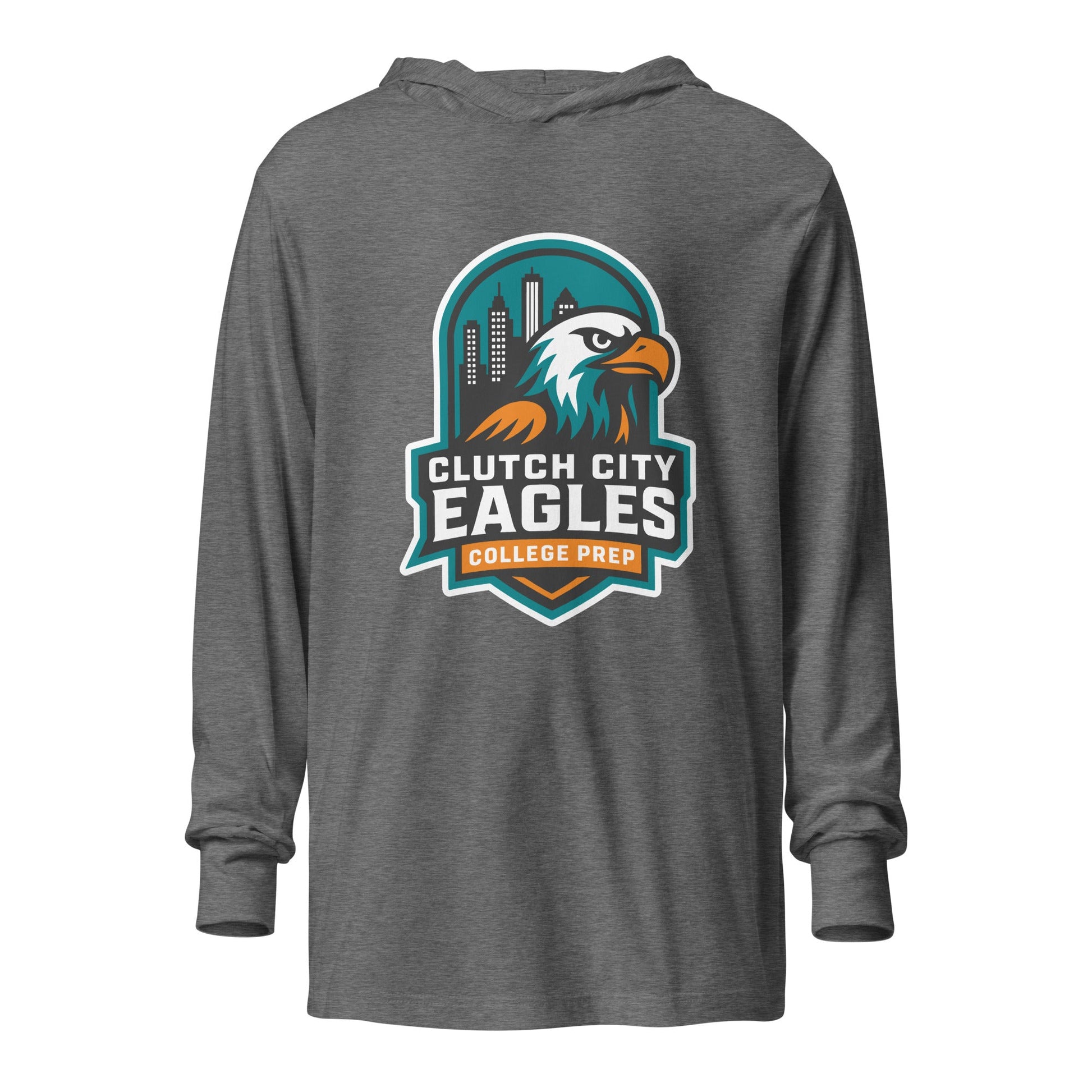 Performance | Hooded Long Sleeve T Shirt | Clutch City College Prep | Shield Logo