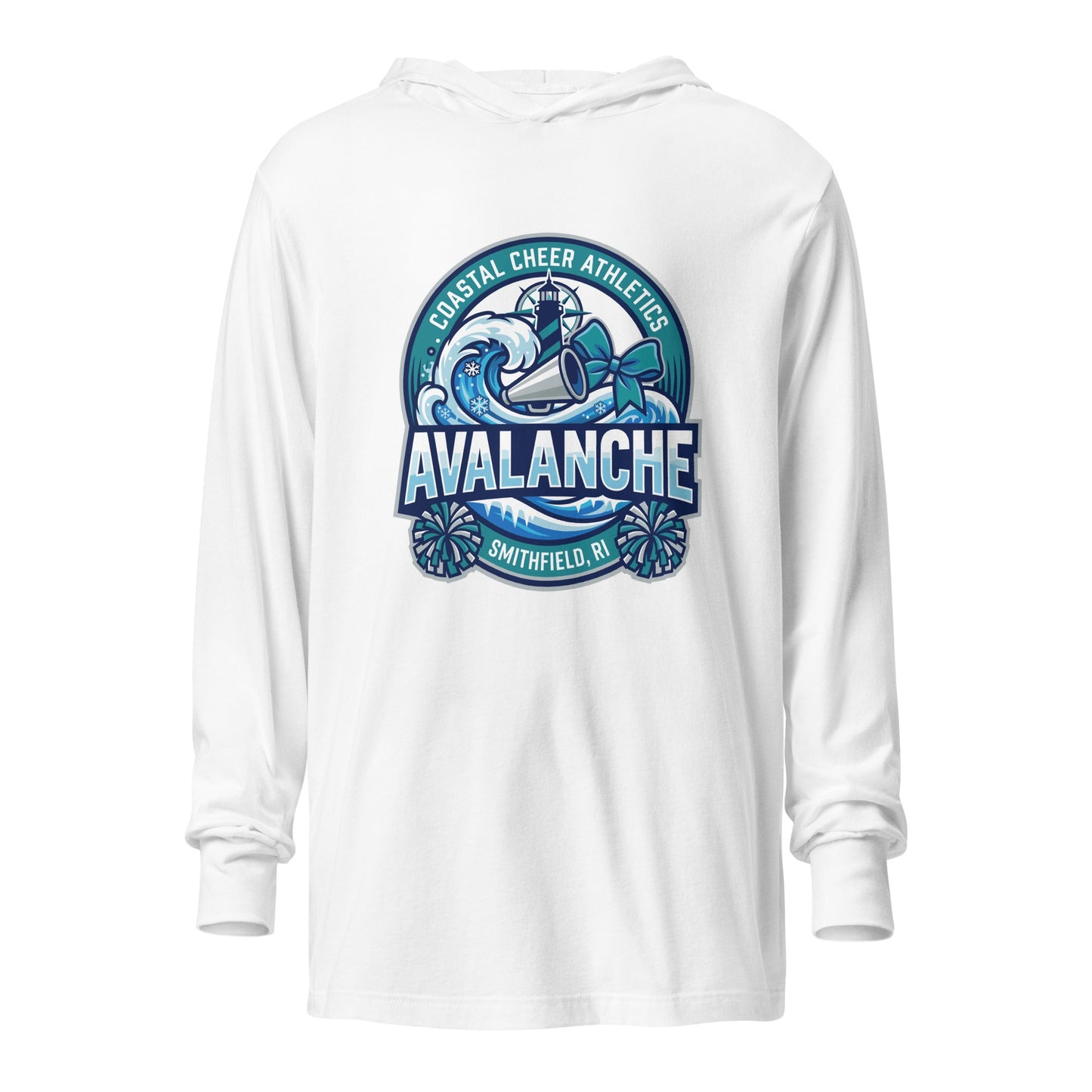 Performance | Hooded Long Sleeve T Shirt | Coastal Cheer Athletics Avalanche