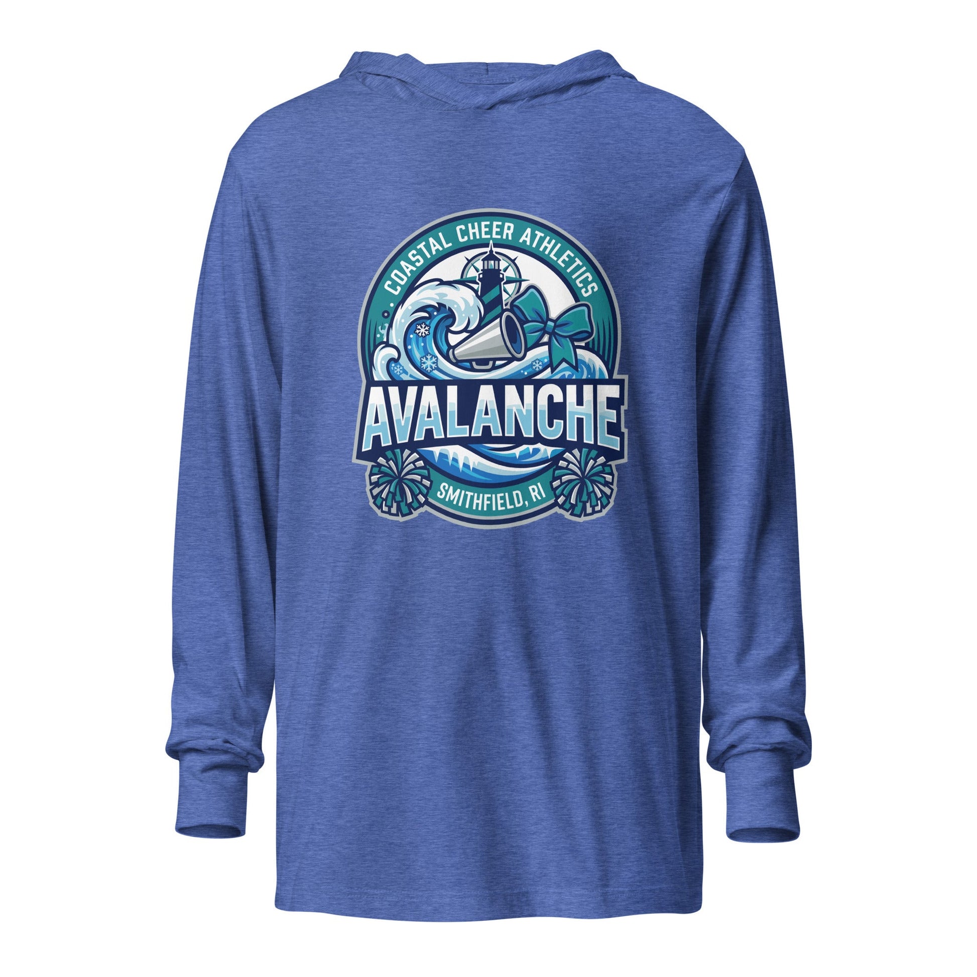 Performance | Hooded Long Sleeve T Shirt | Coastal Cheer Athletics Avalanche