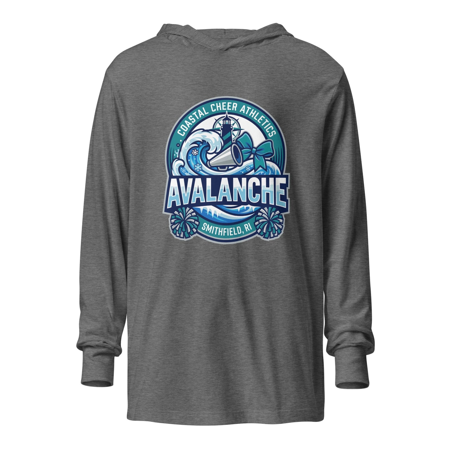 Performance | Hooded Long Sleeve T Shirt | Coastal Cheer Athletics Avalanche