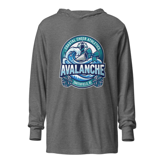Performance | Hooded Long Sleeve T Shirt | Coastal Cheer Athletics Avalanche