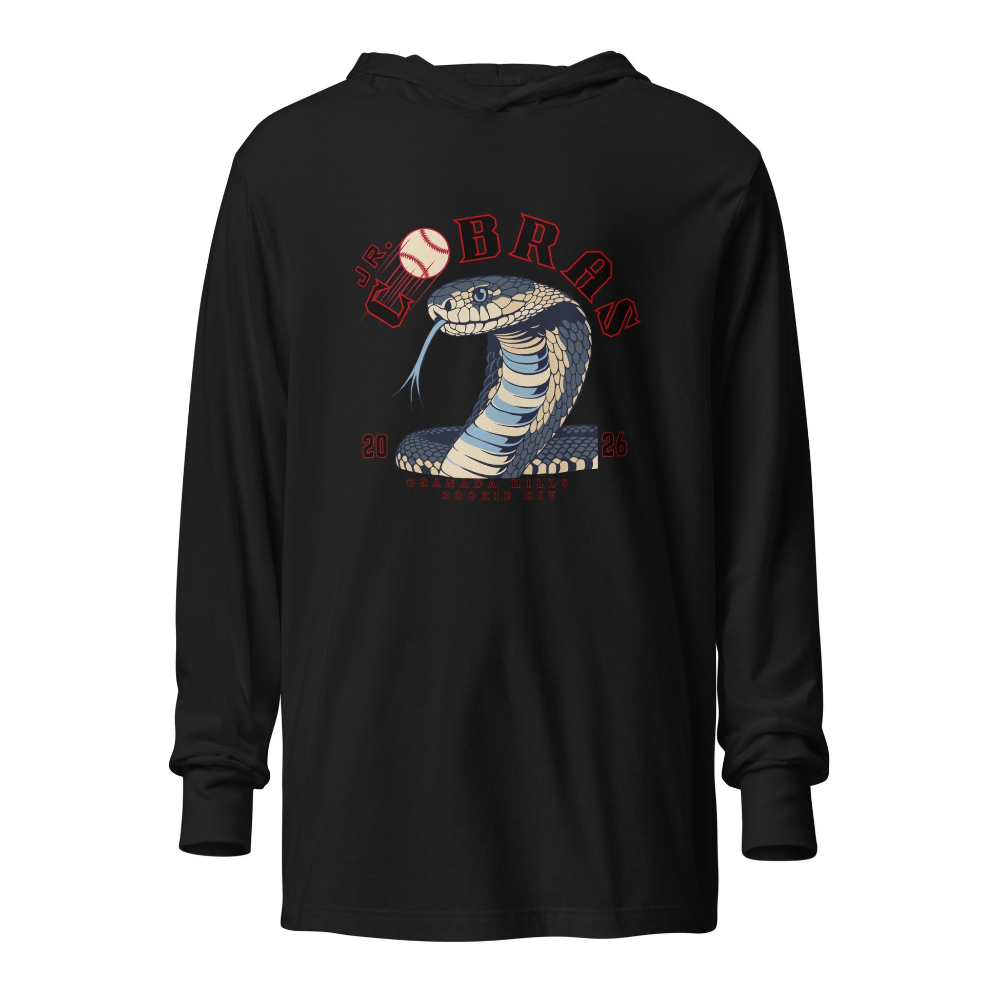 Performance | Hooded Long Sleeve T Shirt | Cobras '26 | Rookie Div Logo