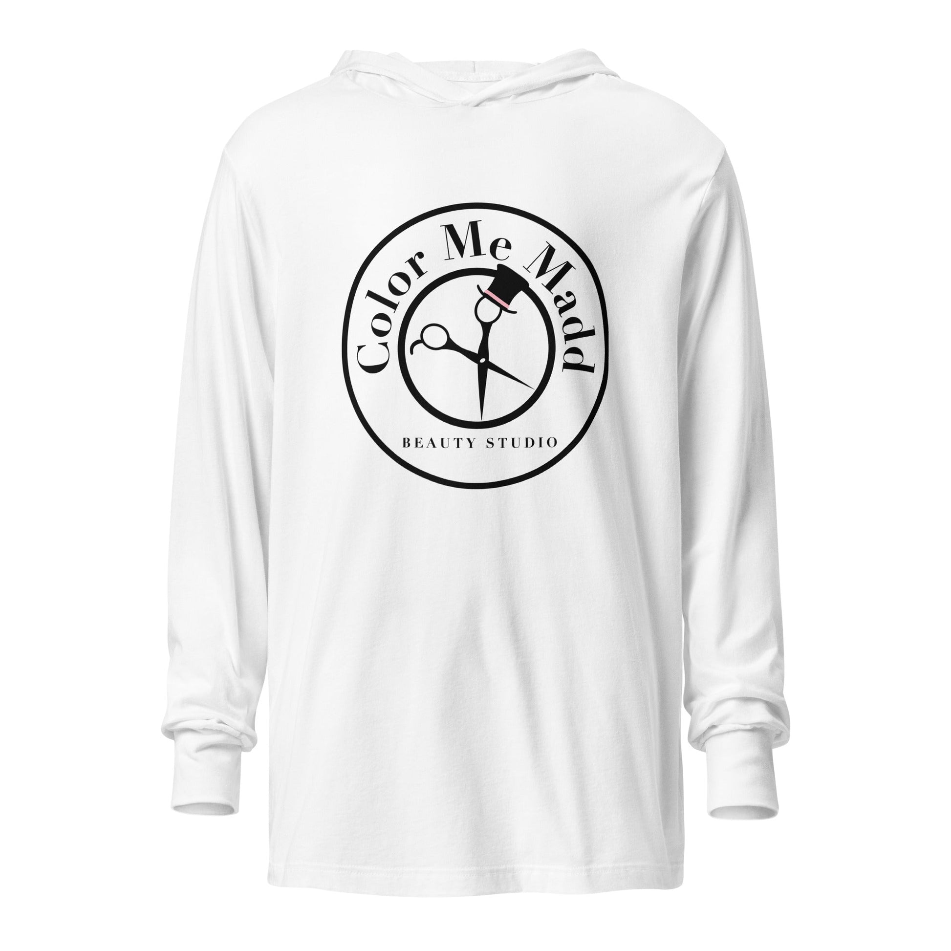 Performance | Hooded Long Sleeve T Shirt | Color Me Madd | Blade Beauty Mark Logo