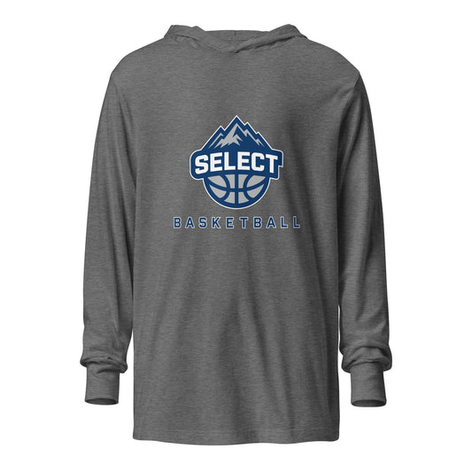 Performance | Hooded Long Sleeve T Shirt | Colorado Select Basketball | Crest Logo