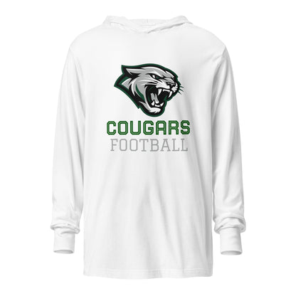 Performance | Hooded Long Sleeve T Shirt | Colts Neck Cougars | Youth Tackle Football (AYF) | Strike Mascot Logo