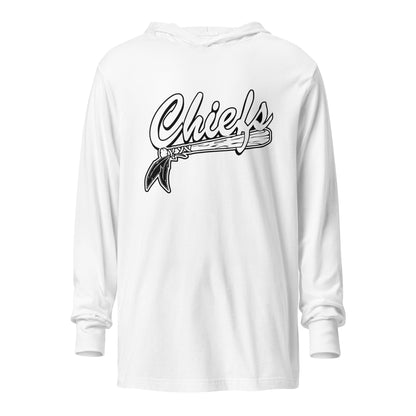 Performance | Hooded Long Sleeve T Shirt | Connetquot Chiefs | Letter Crest Logo
