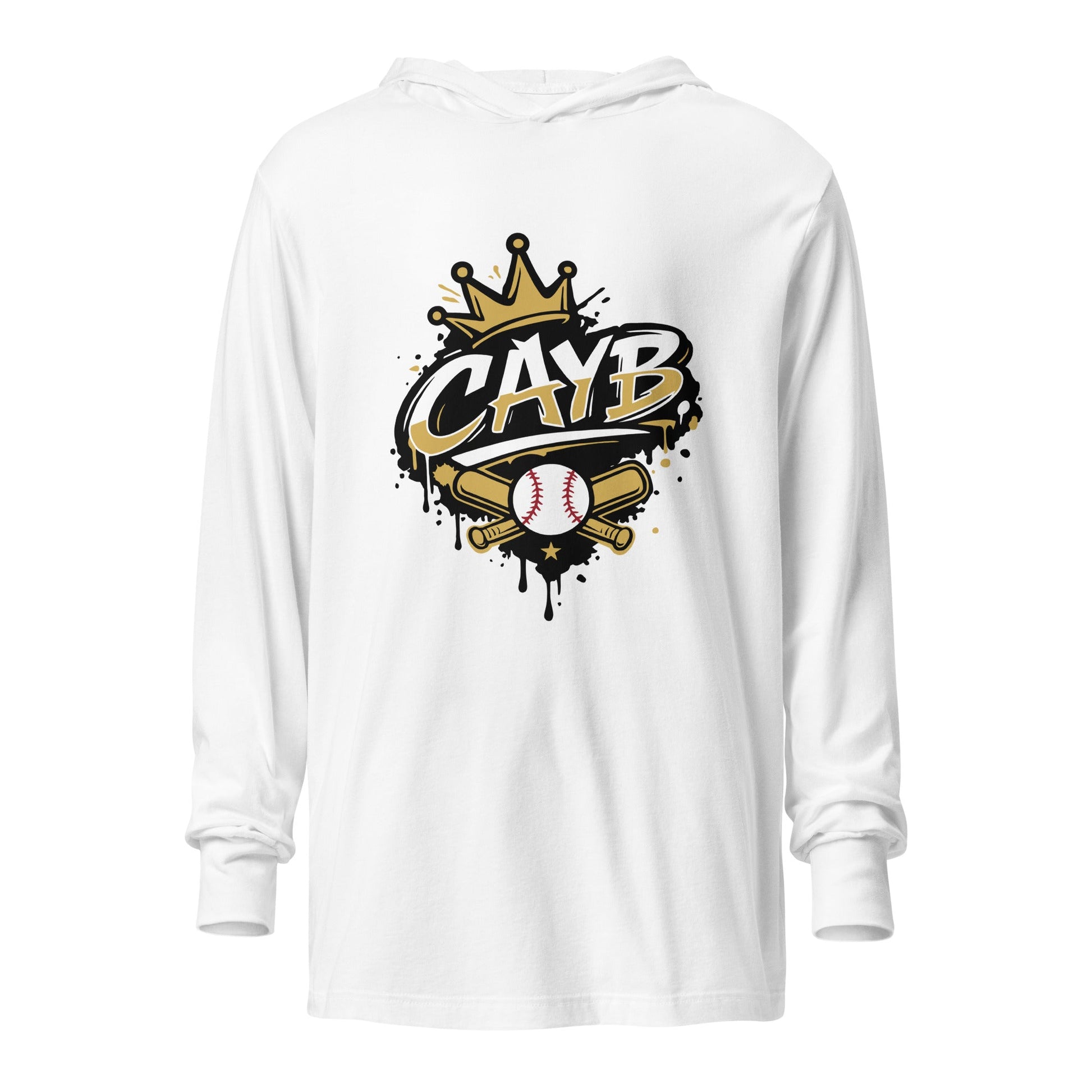 Performance | Hooded Long Sleeve T Shirt | Conroe Area Youth Baseball | Crown Logo