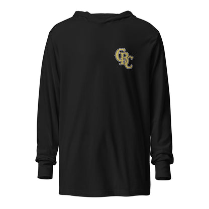 Performance | Hooded Long Sleeve T Shirt | Cougar Baseball Club | CBC Gold Logo