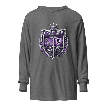 Performance | Hooded Long Sleeve T Shirt | Couture Productions | Couture Shield Logo