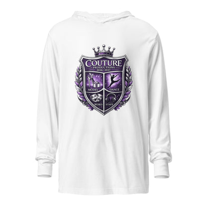Performance | Hooded Long Sleeve T Shirt | Couture Productions | Couture Shield Logo