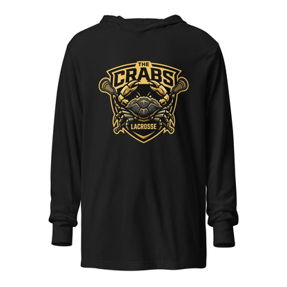 Performance | Hooded Long Sleeve T Shirt | Crabs lax | Badge Logo