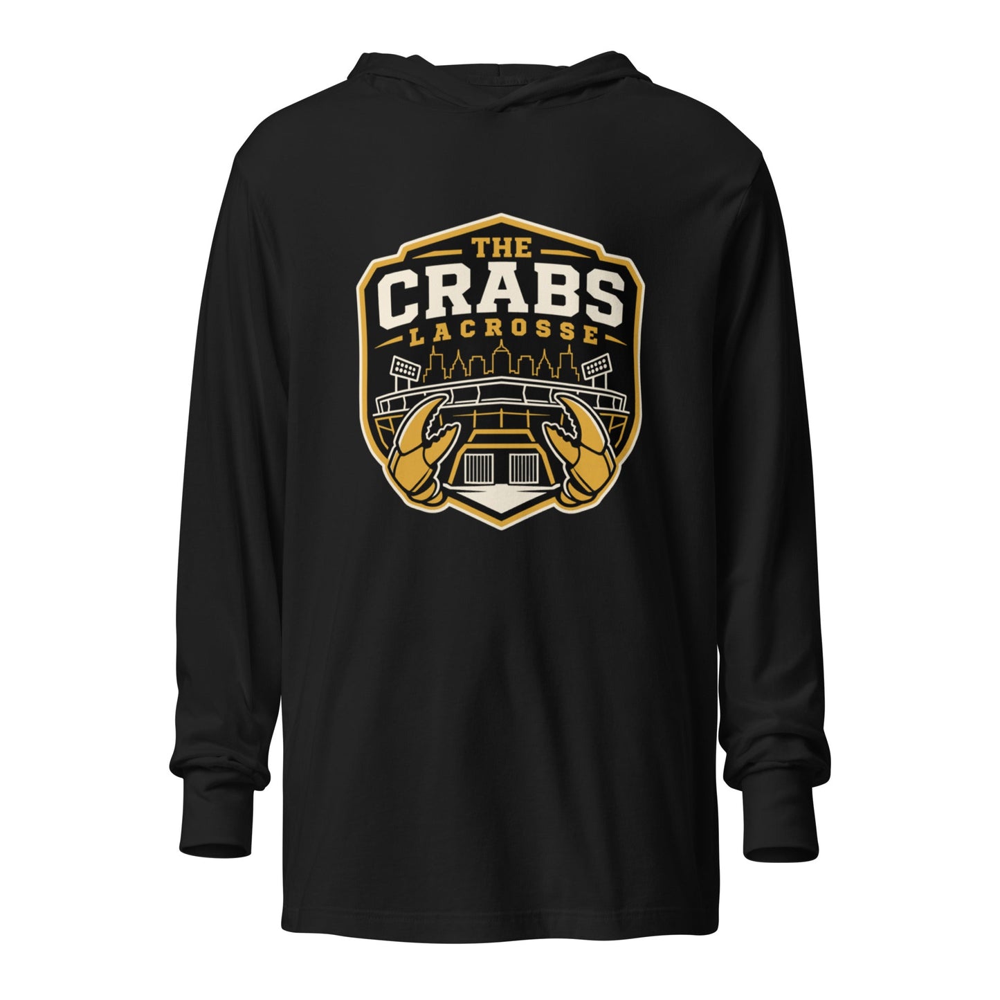 Performance | Hooded Long Sleeve T Shirt | Crabs lax | Stadium Logo