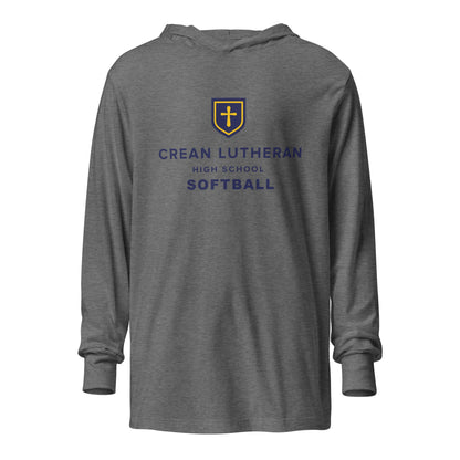 Performance | Hooded Long Sleeve T Shirt | Crean Lutheran Softball | CLHS SB Logo