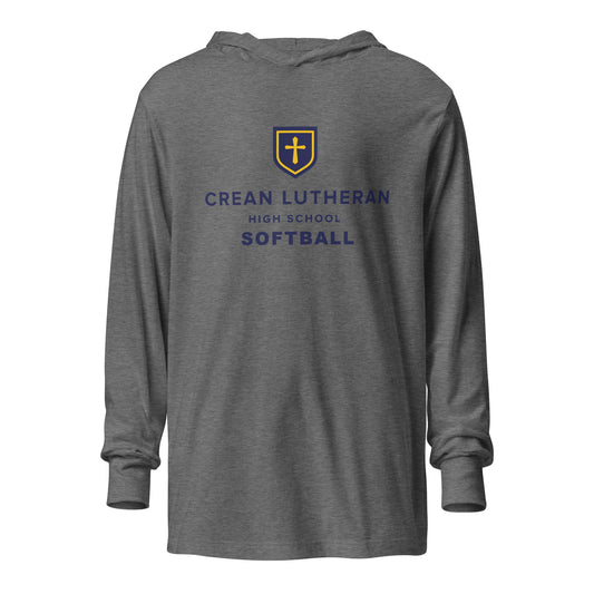Performance | Hooded Long Sleeve T Shirt | Crean Lutheran Softball | CLHS SB Logo