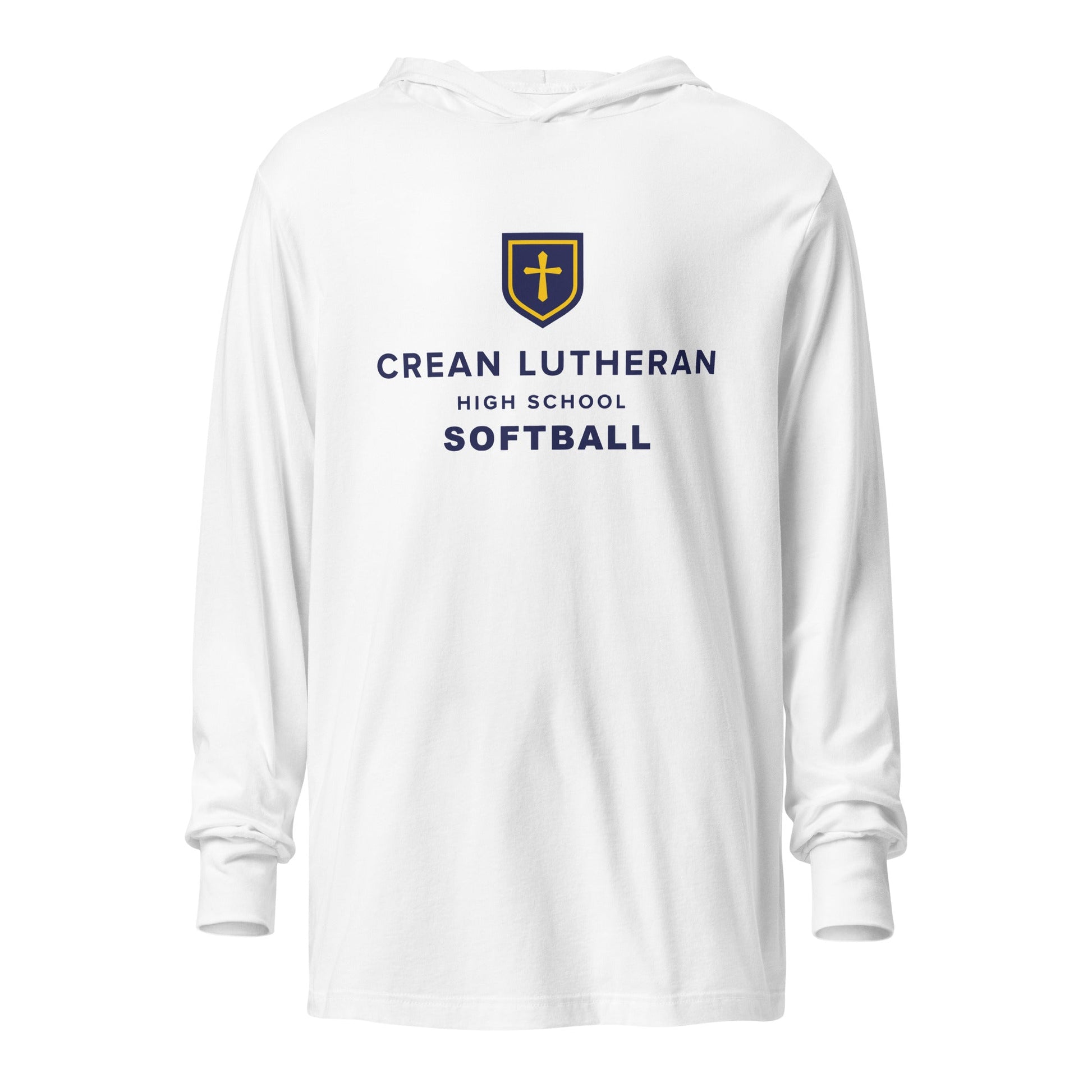 Performance | Hooded Long Sleeve T Shirt | Crean Lutheran Softball | CLHS SB Logo