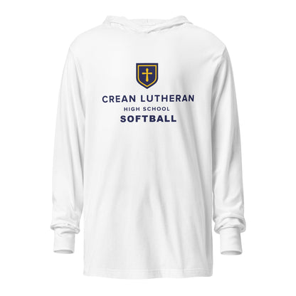 Performance | Hooded Long Sleeve T Shirt | Crean Lutheran Softball | CLHS SB Logo