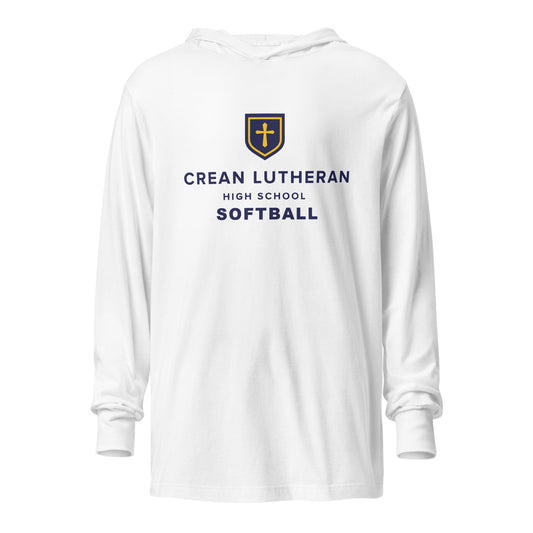 Performance | Hooded Long Sleeve T Shirt | Crean Lutheran Softball | CLHS SB Logo