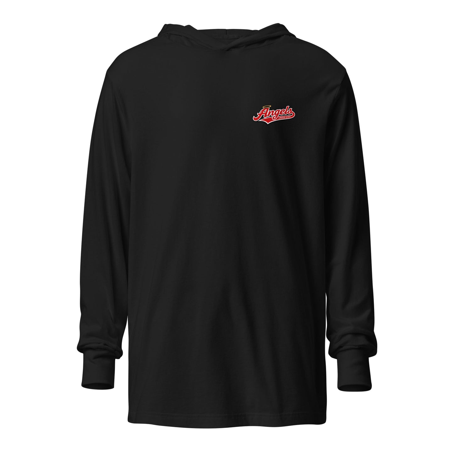 Performance | Hooded Long Sleeve T Shirt | Cross City Angels | Halo Crest Logo
