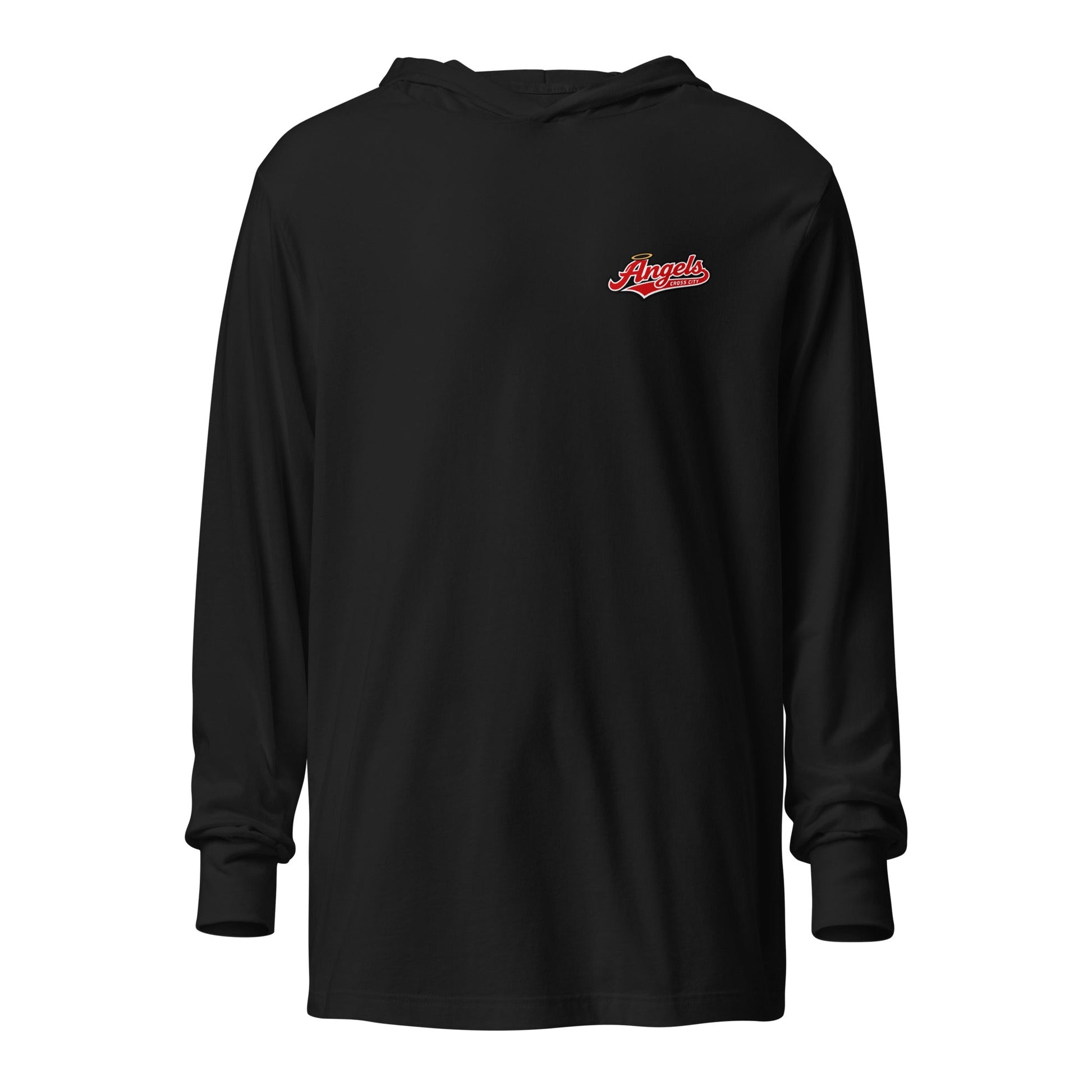 Performance | Hooded Long Sleeve T Shirt | Cross City Angels | Halo Crest Logo