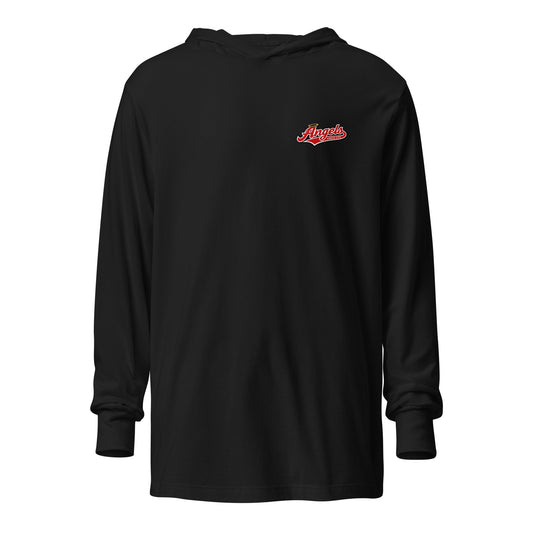 Performance | Hooded Long Sleeve T Shirt | Cross City Angels | Halo Crest Logo