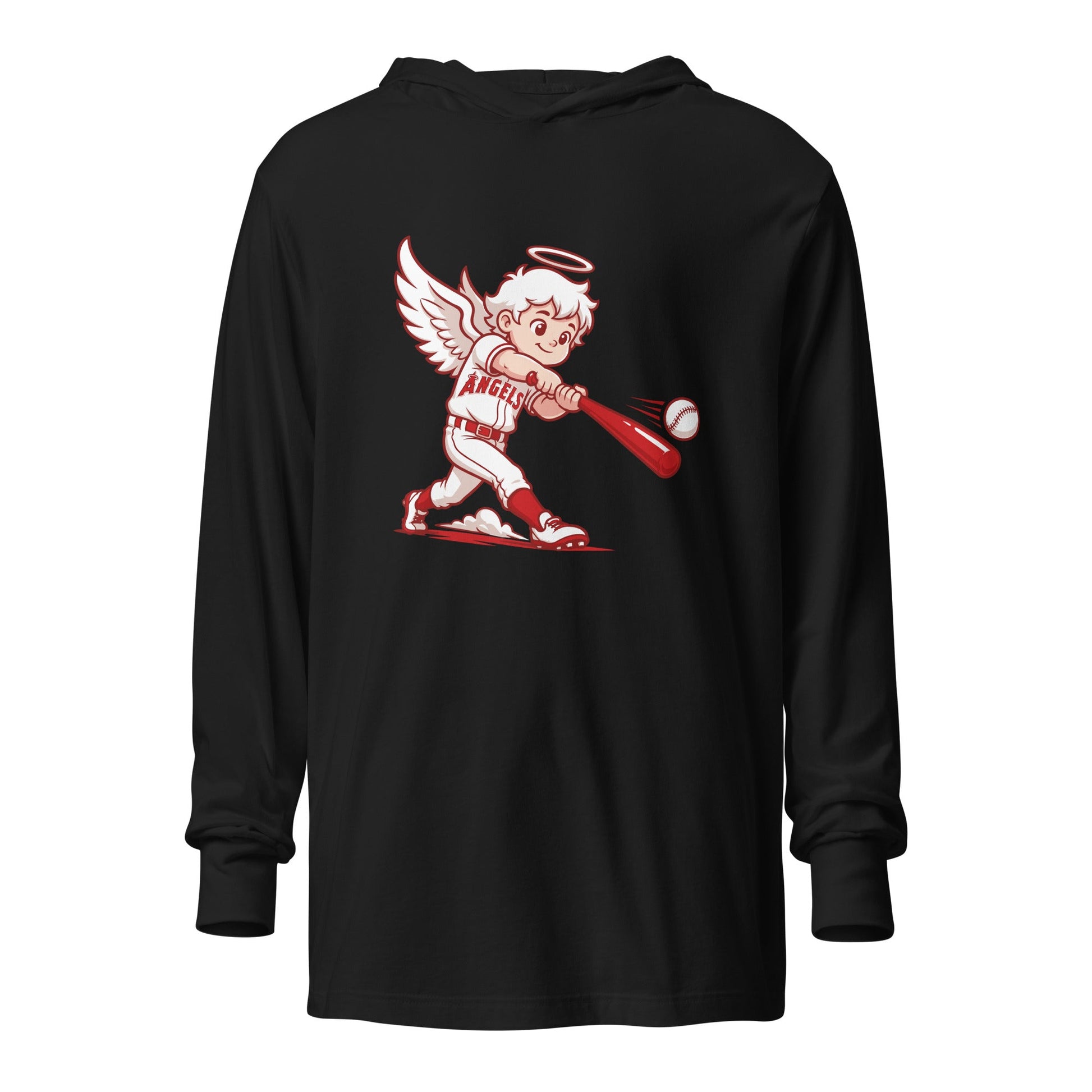 Performance | Hooded Long Sleeve T Shirt | Cross City Angels | Mascot Logo