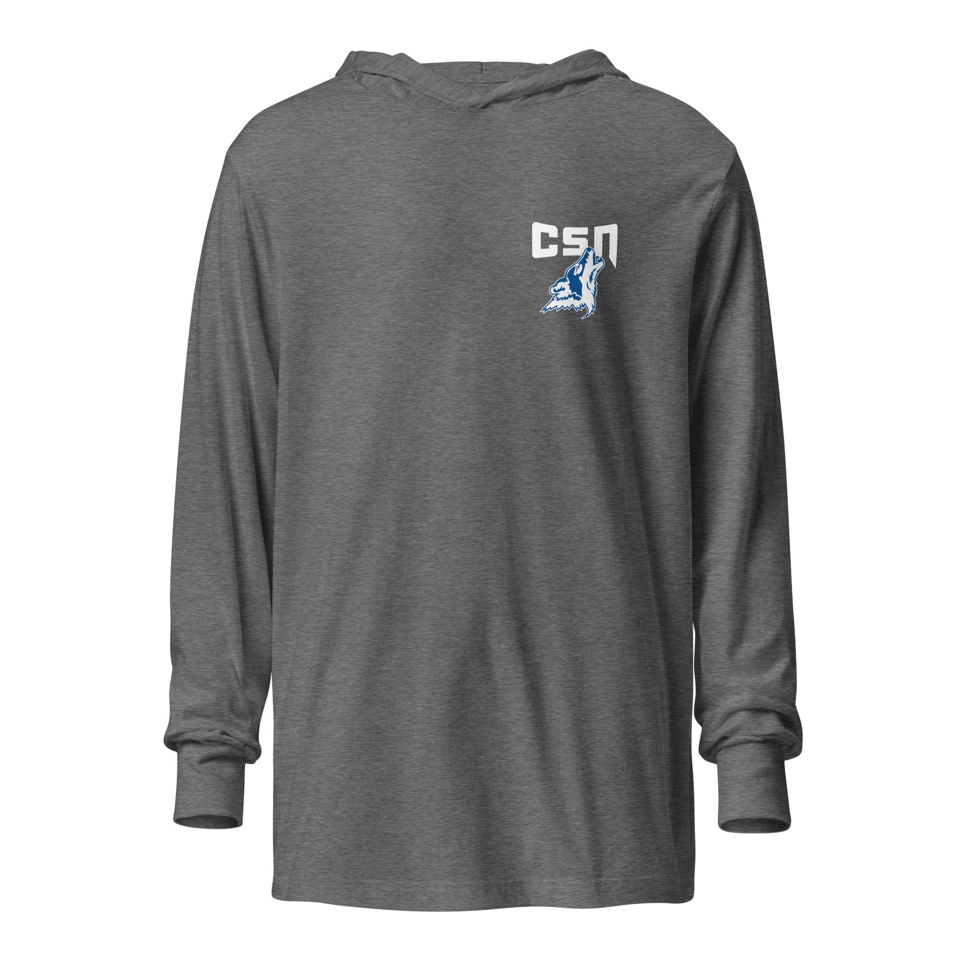Performance | Hooded Long Sleeve T Shirt | CSN Volleyball | CSN White Alt Logo
