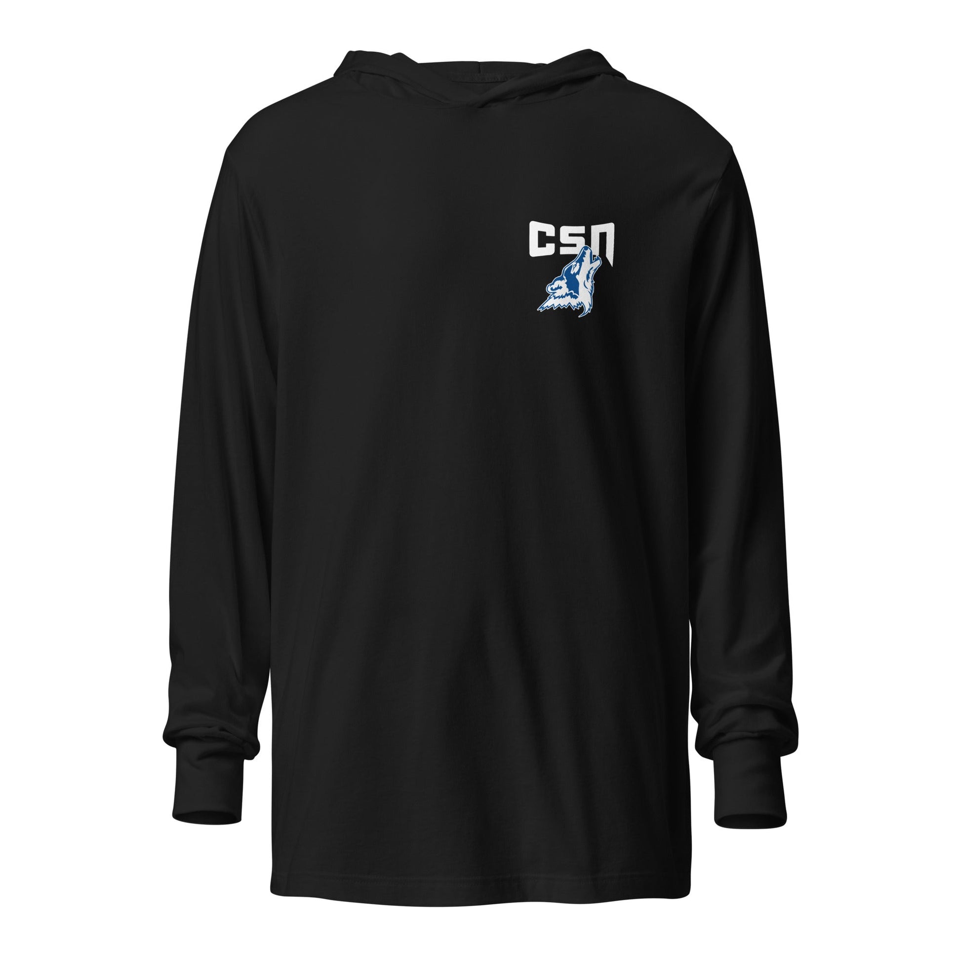 Performance | Hooded Long Sleeve T Shirt | CSN Volleyball | CSN White Alt Logo