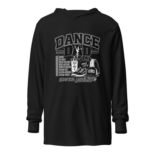 Performance | Hooded Long Sleeve T Shirt | Dance Life | Dad Crest Logo