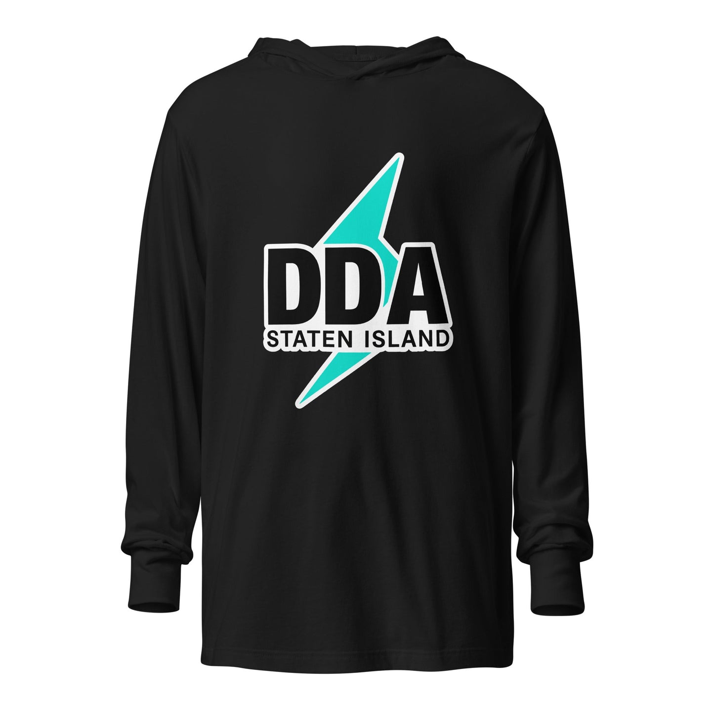 Performance | Hooded Long Sleeve T Shirt | DDA Staten Island | Icon Logo