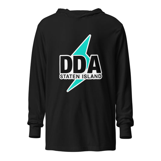 Performance | Hooded Long Sleeve T Shirt | DDA Staten Island | Icon Logo