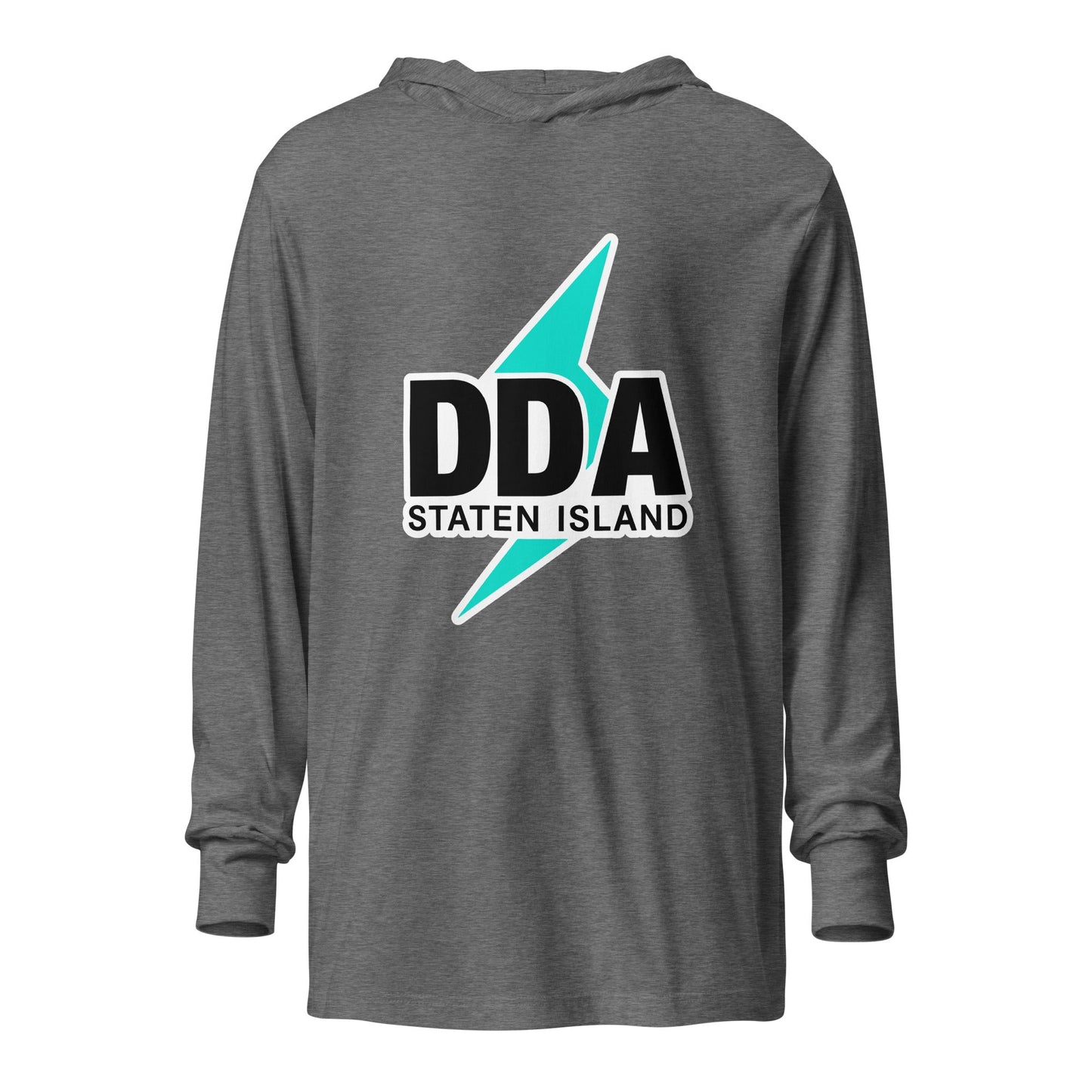 Performance | Hooded Long Sleeve T Shirt | DDA Staten Island | Icon Logo