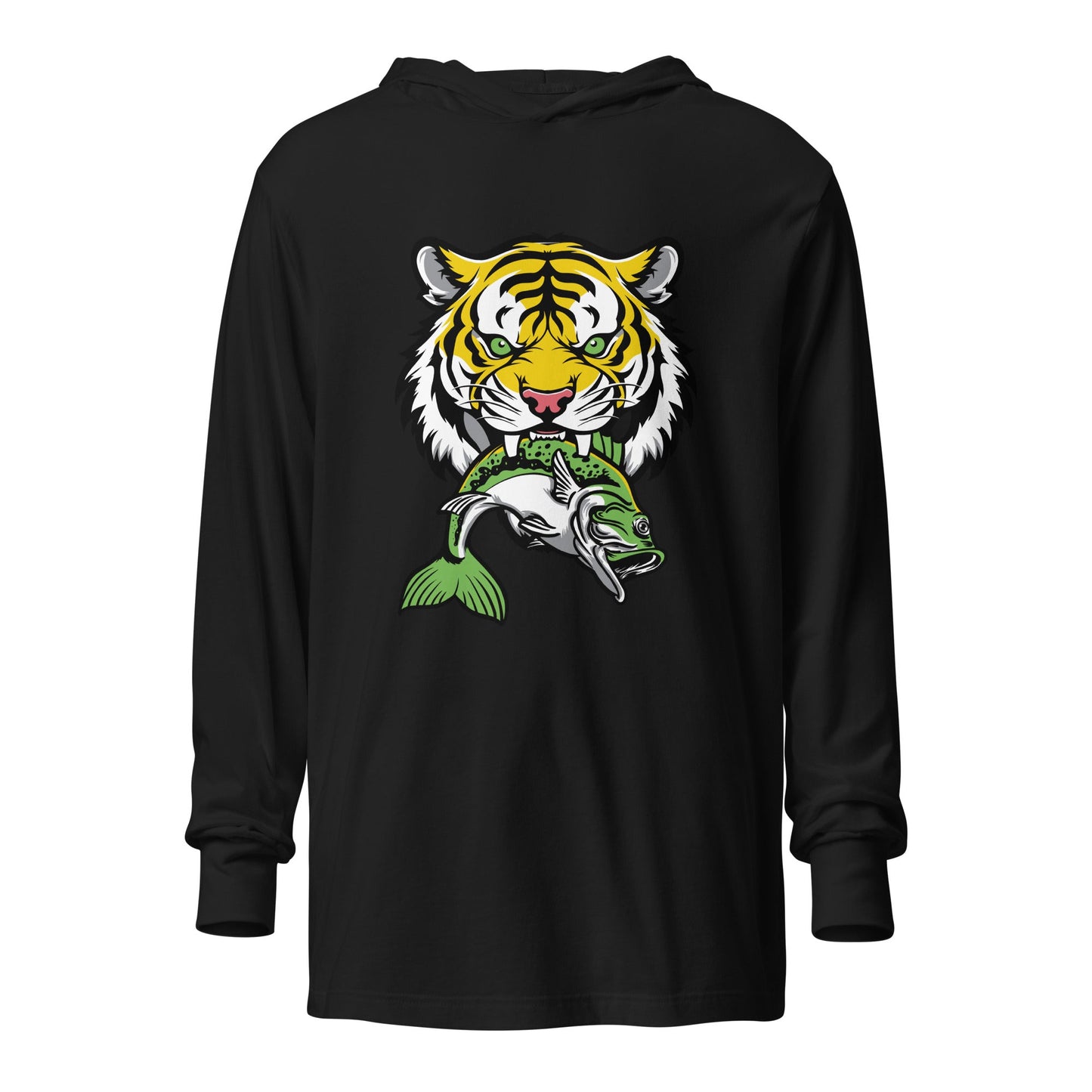 Performance | Hooded Long Sleeve T Shirt | DeKalb Fishing Team | Mascot Logo