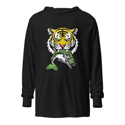 Performance | Hooded Long Sleeve T Shirt | DeKalb Fishing Team | Mascot Logo