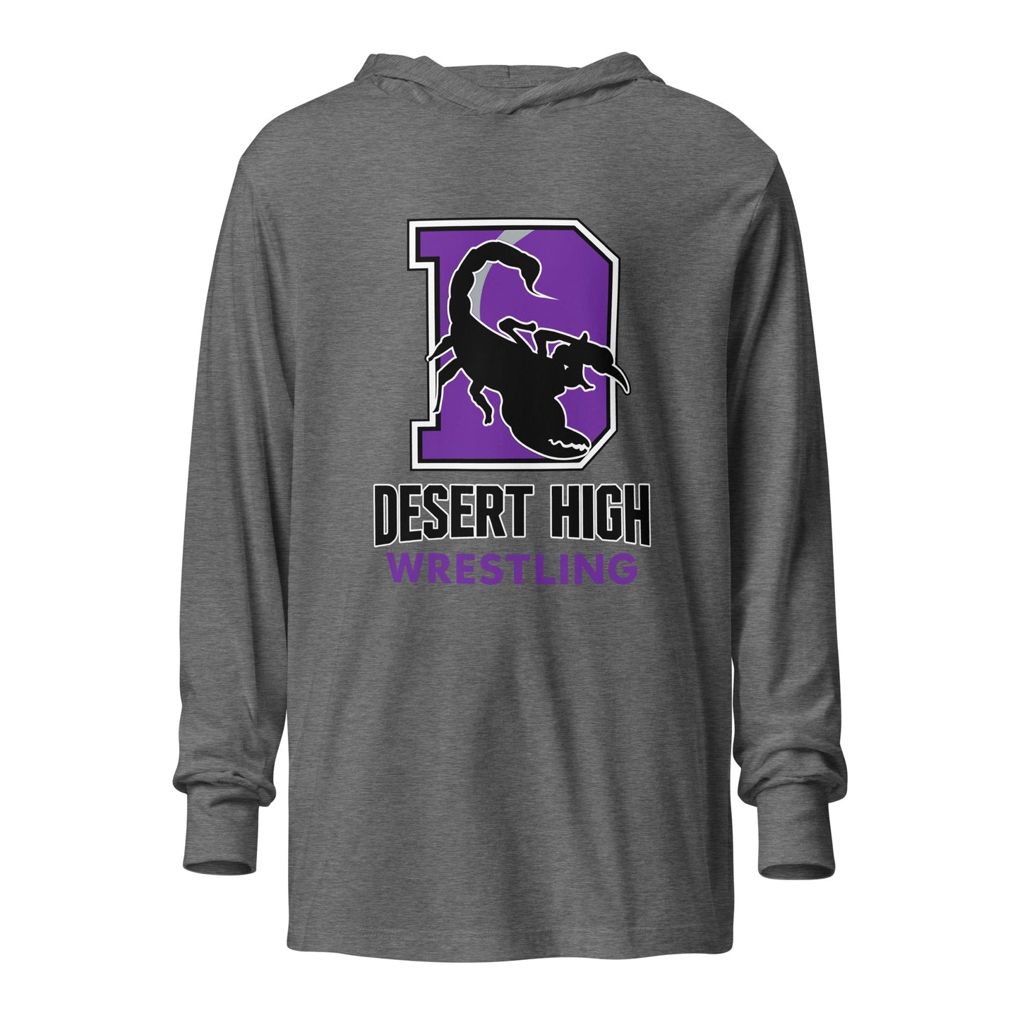 Performance | Hooded Long Sleeve T Shirt | Desert High Scorpions | Crest Logo