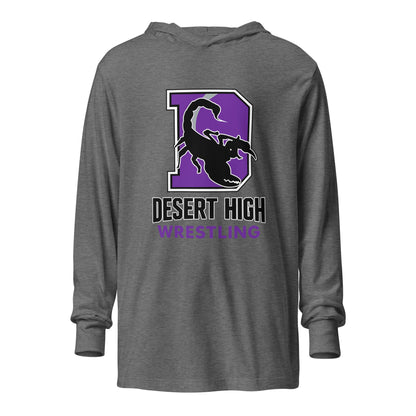 Performance | Hooded Long Sleeve T Shirt | Desert High Scorpions | Crest Logo