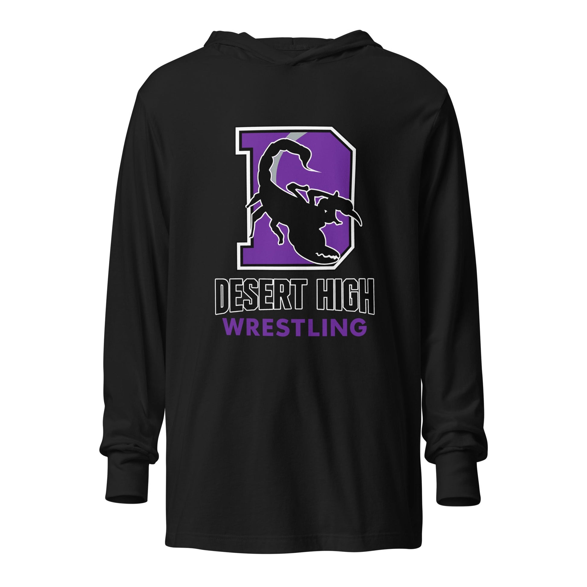Performance | Hooded Long Sleeve T Shirt | Desert High Scorpions | Crest Logo