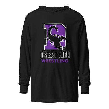 Performance | Hooded Long Sleeve T Shirt | Desert High Scorpions | Crest Logo