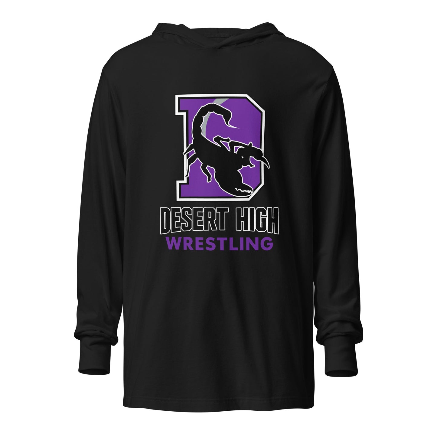 Performance | Hooded Long Sleeve T Shirt | Desert High Scorpions | Crest Logo