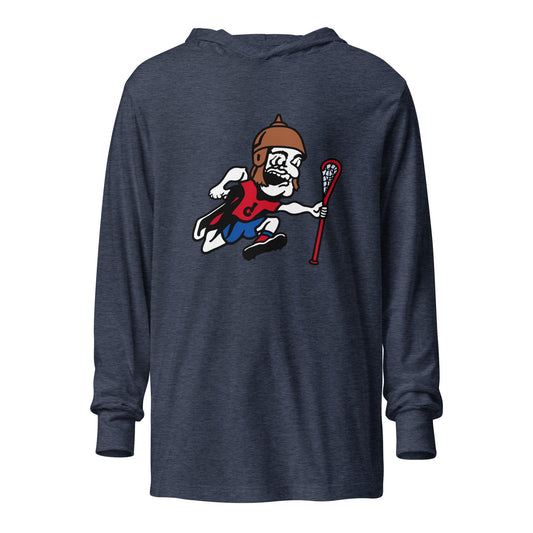 Performance | Hooded Long Sleeve T Shirt | Detroit Lacrosse | Crest Logo