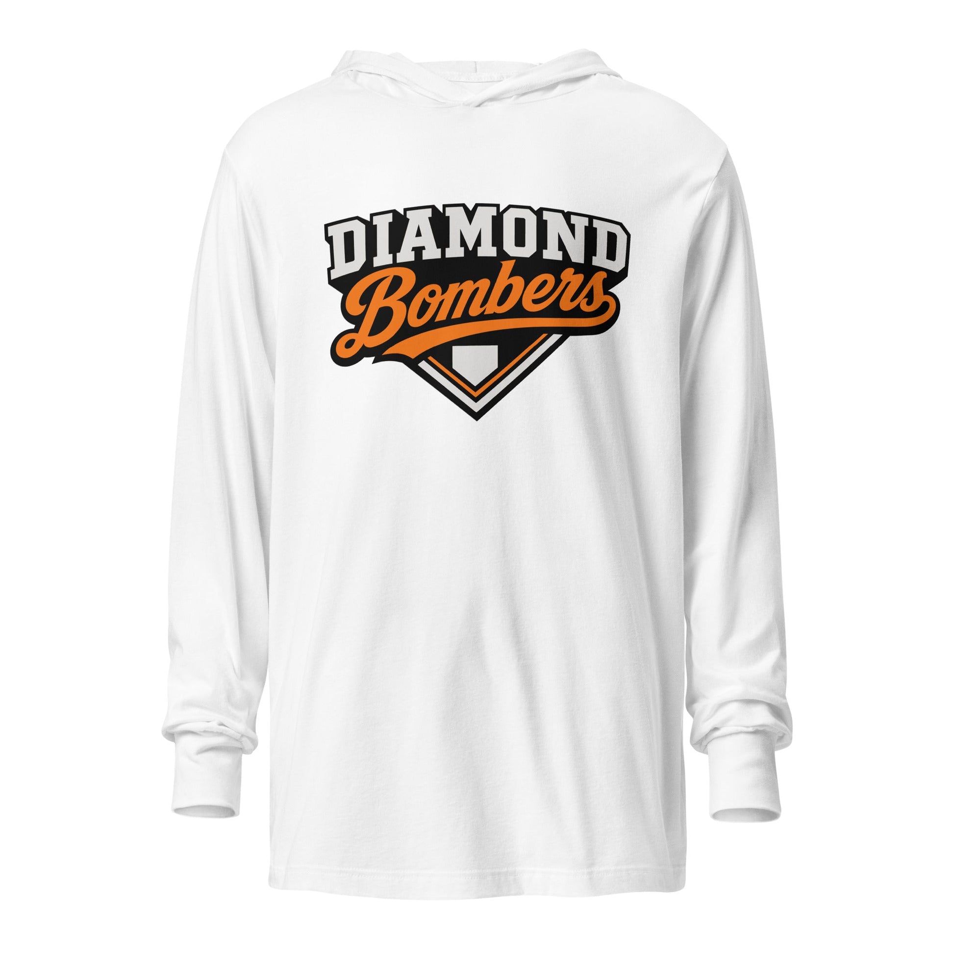 Performance | Hooded Long Sleeve T Shirt | Diamond Bombers | Emblem Logo