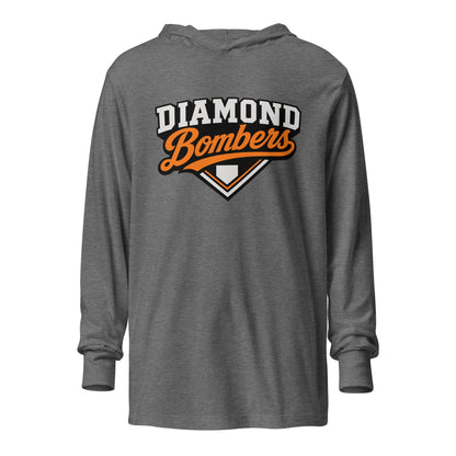 Performance | Hooded Long Sleeve T Shirt | Diamond Bombers | Emblem Logo