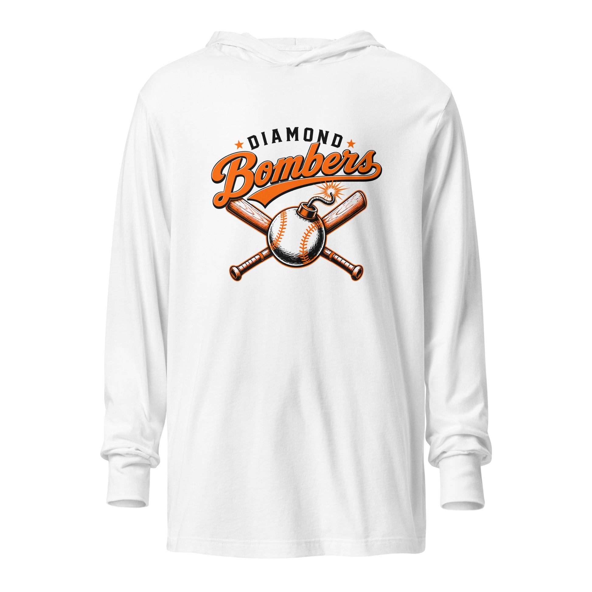Performance | Hooded Long Sleeve T Shirt | Diamond Bombers | Vanguard Logo