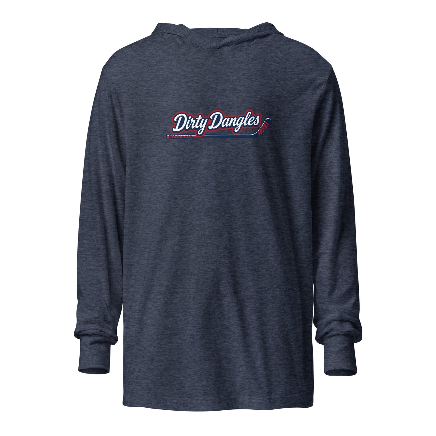 Performance | Hooded Long Sleeve T Shirt | Dirty Dangles | Script Logo