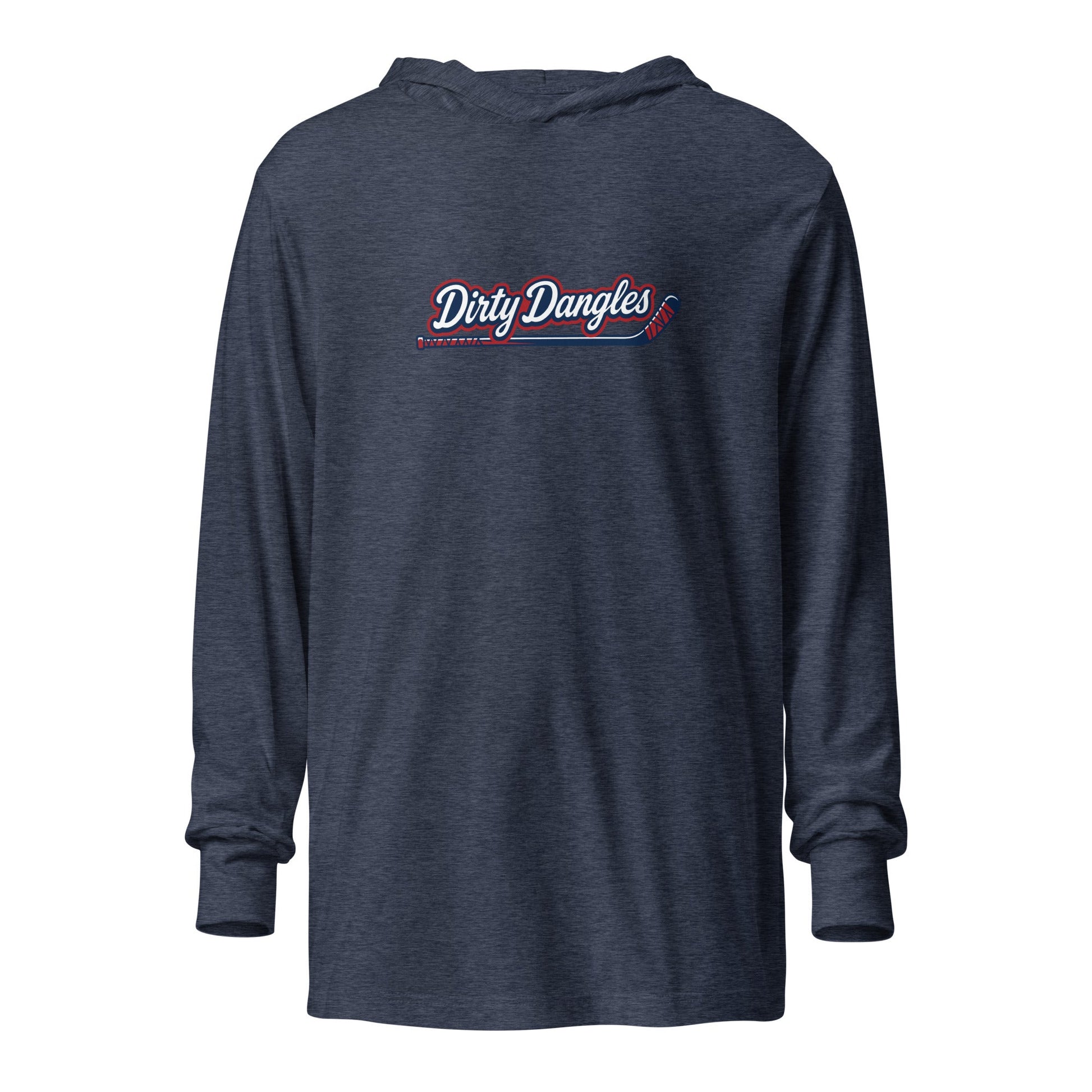 Performance | Hooded Long Sleeve T Shirt | Dirty Dangles | Script Logo