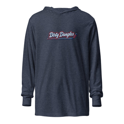 Performance | Hooded Long Sleeve T Shirt | Dirty Dangles | Script Logo
