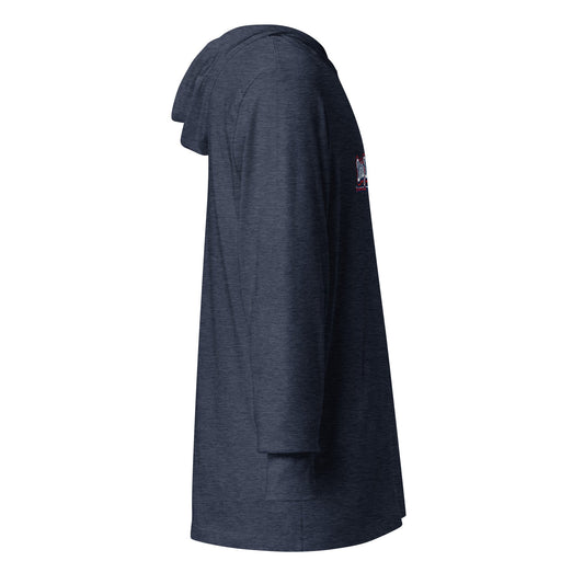 Performance | Hooded Long Sleeve T Shirt | Dirty Dangles | Script Logo