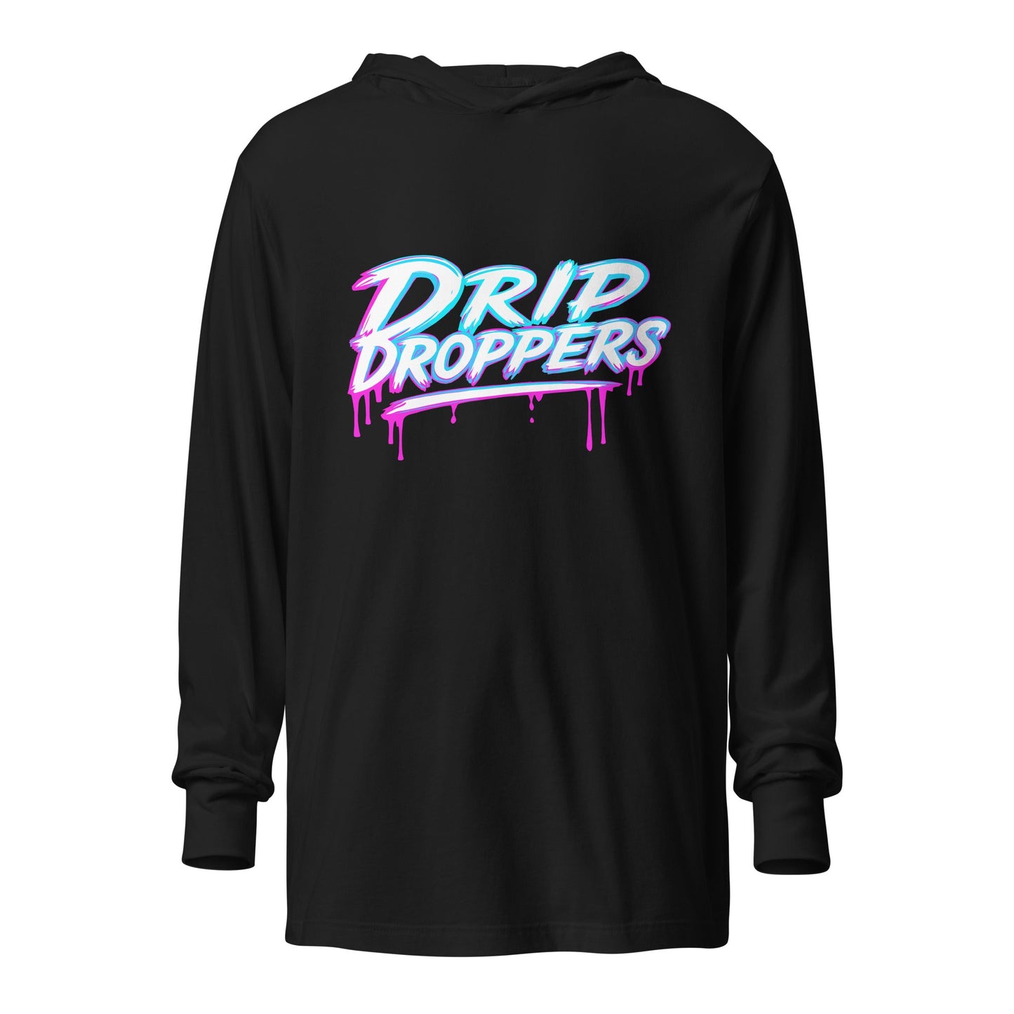 Performance | Hooded Long Sleeve T Shirt | Drip Droppers | Alt Logo