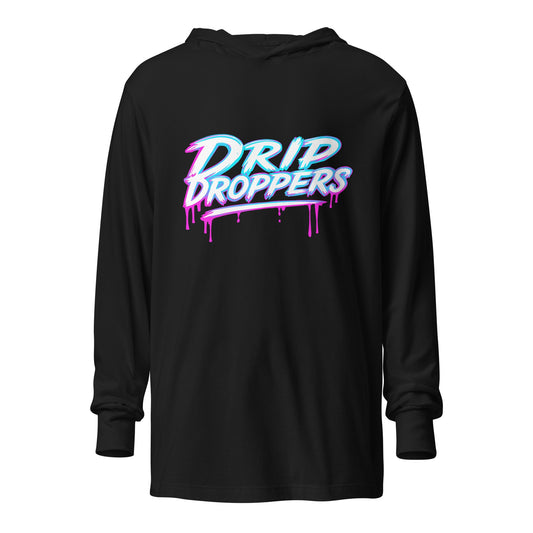Performance | Hooded Long Sleeve T Shirt | Drip Droppers | Alt Logo